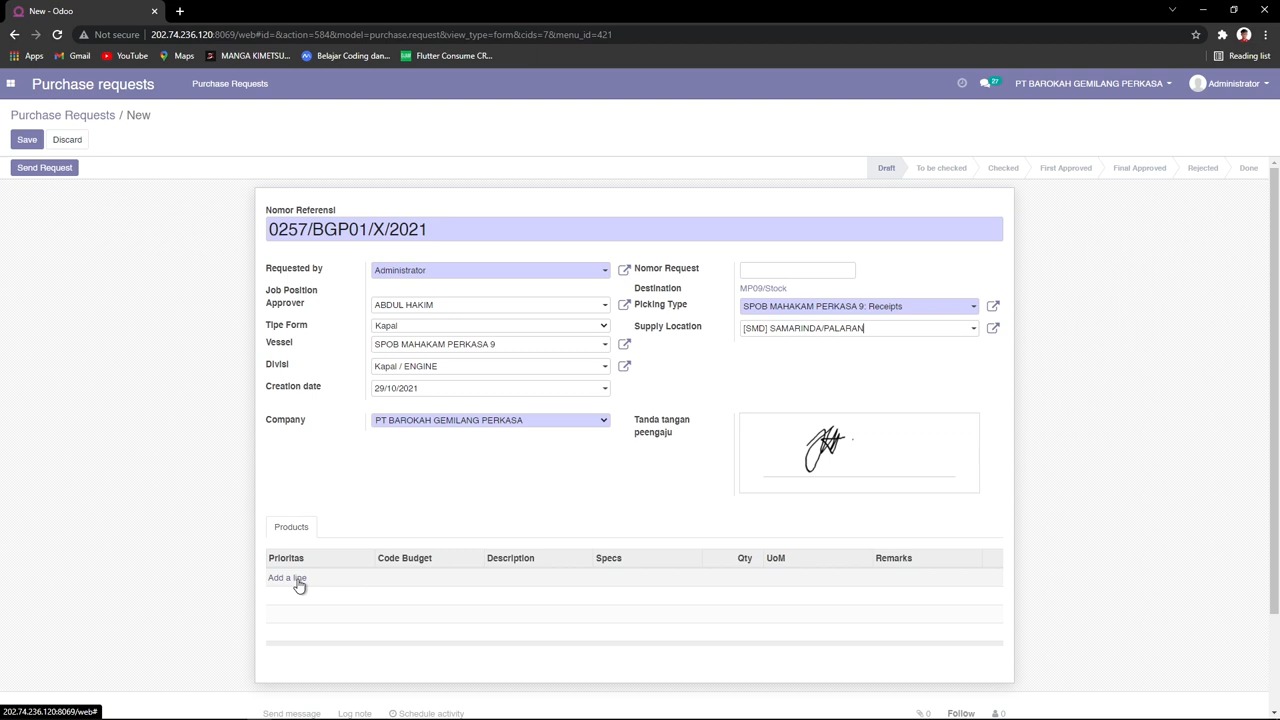 Odoo - Sample 3 for three columns