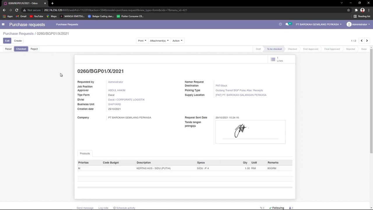 Odoo - Sample 3 for three columns